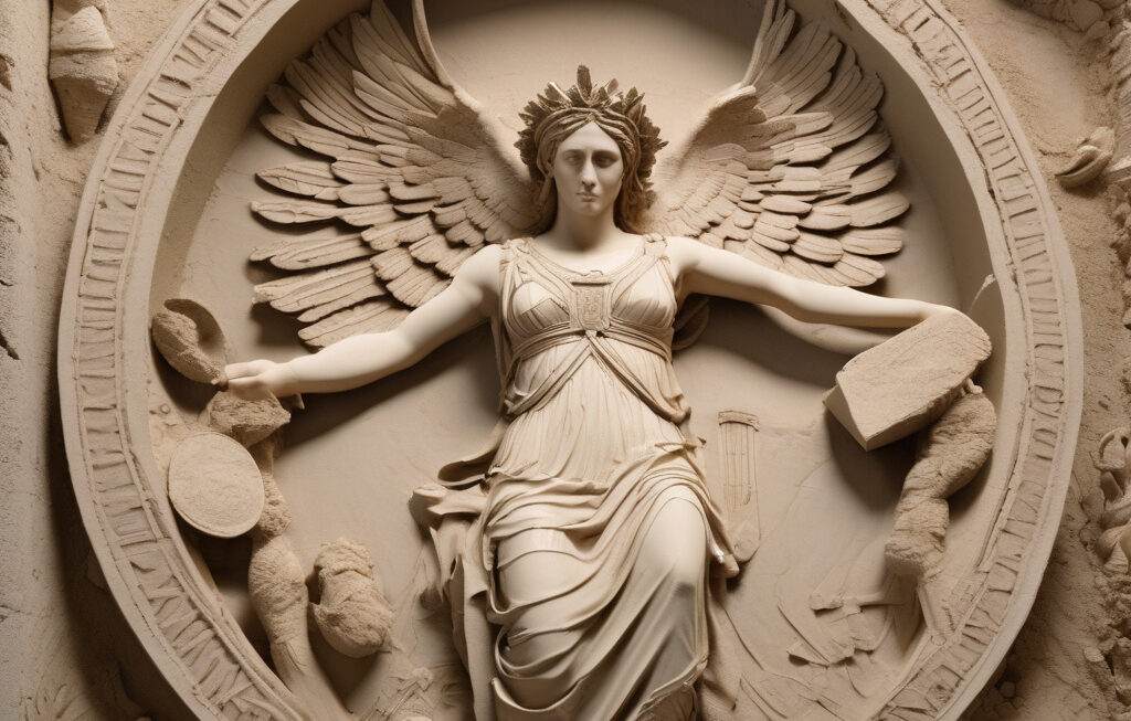 2,000-year-old relief of goddess Victory found in rubble on ancient Roman site