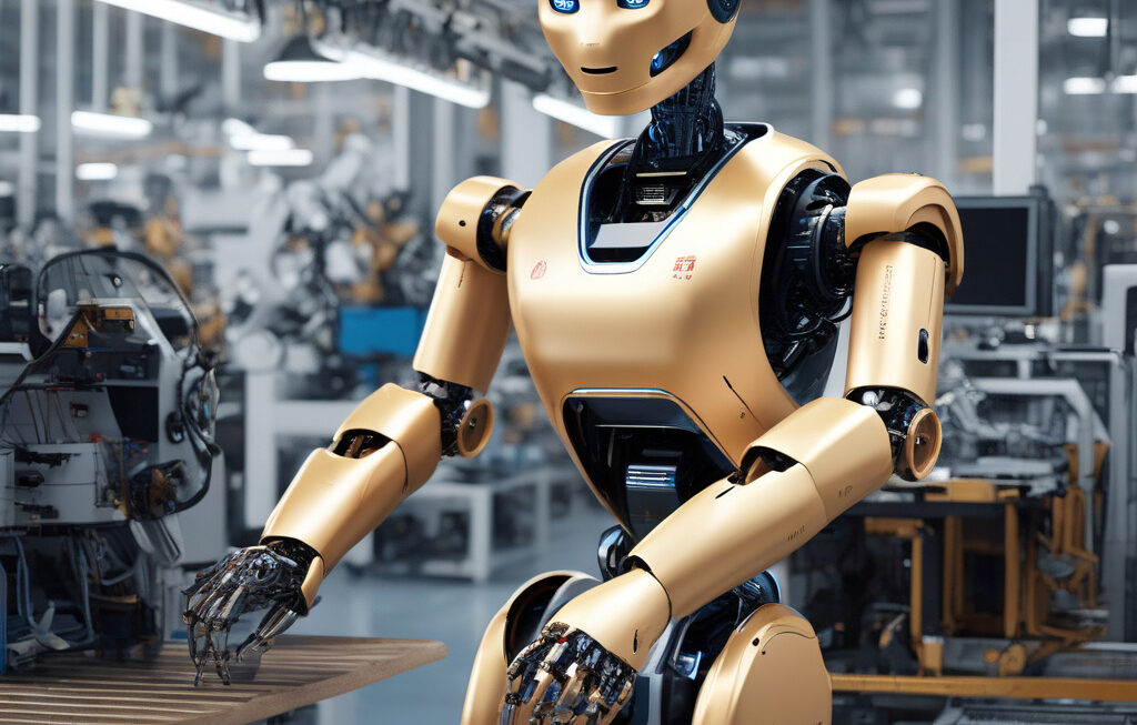 China’s AlphaBot2 humanoid robot with first full-embodied AI works at auto factory
