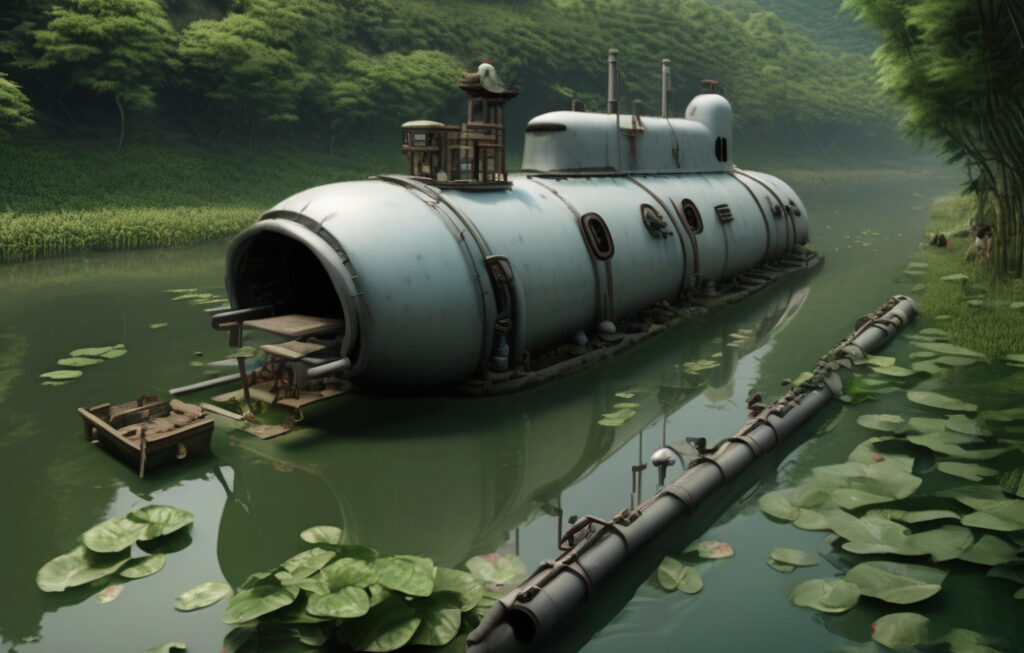 Homemade submarine by 60-year-old Chinese farmer successfully dives in river