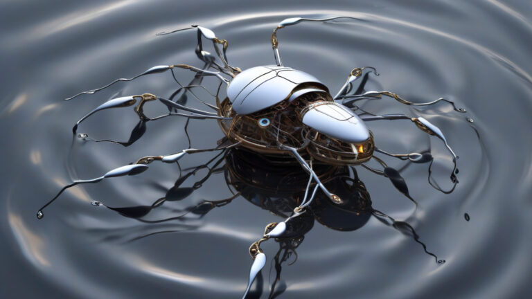 Researchers create tiny robot inspired by water striders that skims across water