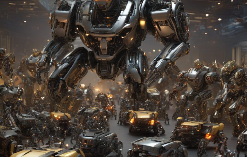 Robot battle: Nearly 50 miniature bots fight against each other at UK event