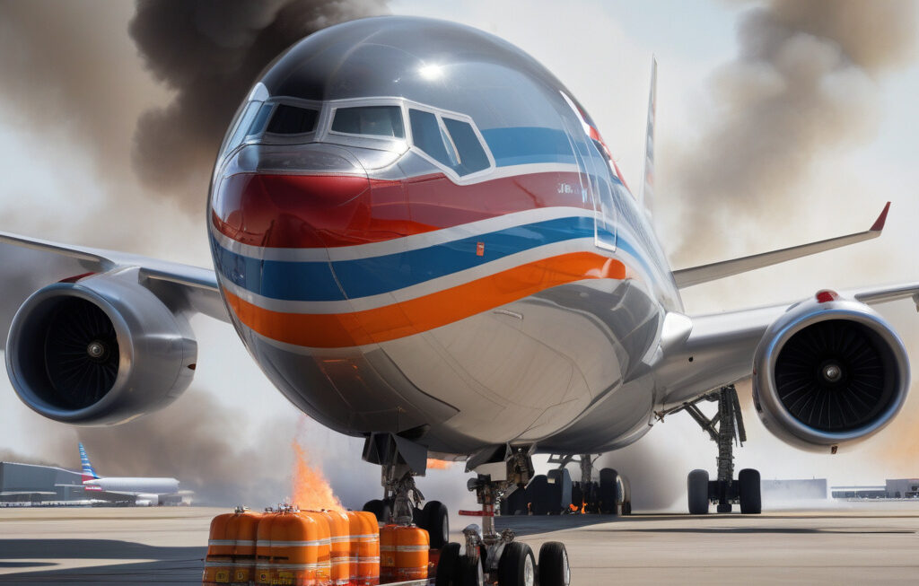 Video: American Airlines’ plane catches fire before takeoff, 173 passengers evacuated