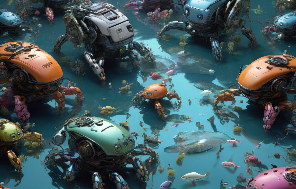 World’s first edible robots clean up water, then become snacks for the fish they help