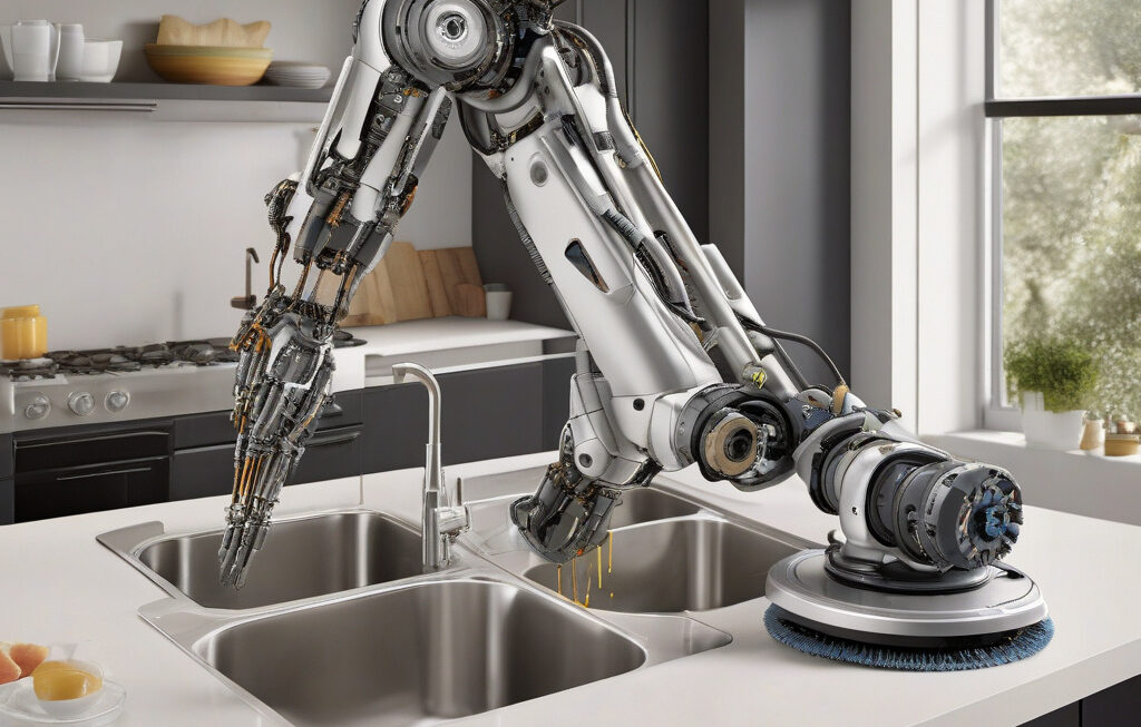 World’s safest scrubbing robot arm destroys stubborn filth using drill-like power